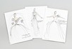 Lot 235 - Three Elizabeth Emanuel sketches of famous...