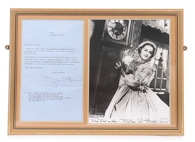 Lot 199 - Two Olivia de Havilland autographed...