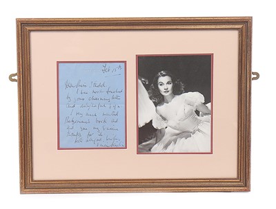 Lot 199 - Two Olivia de Havilland autographed...