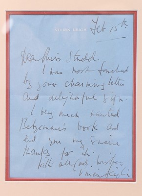 Lot 199 - Two Olivia de Havilland autographed...