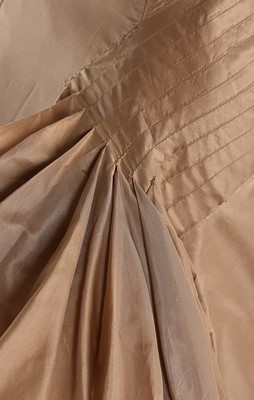 Lot 200 - Gloria Swanson's Roberto Capucci taupe taffeta...