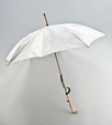 Lot 257 - A carriage parasol, the white satin canopy...