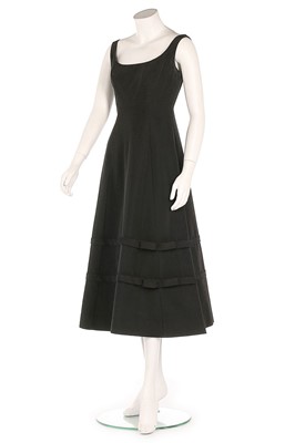 Lot 201 - Audrey Hepburn's black silk grosgrain cocktail...