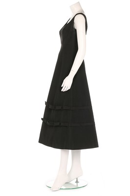 Lot 201 - Audrey Hepburn's black silk grosgrain cocktail...