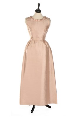 Lot 203 - Audrey Hepburn's pink shantung evening gown,...