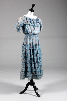 Lot 121 - A rare, early Jeanne Lanvin printed muslin...