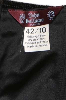 Lot 138 - A John Galliano embroidered chenille strapless...