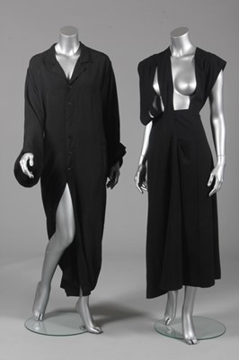 Lot 237 - A Yohji Yamamoto black gabardine pinafore...