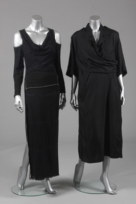 Lot 251 - A Yohji Yamamoto black rayon dress, late 1980s-...