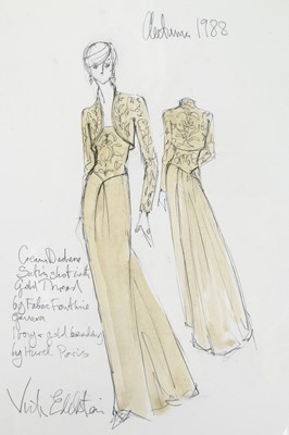 Lot 188 - Victor Edelstein sketch of Princess Diana's...