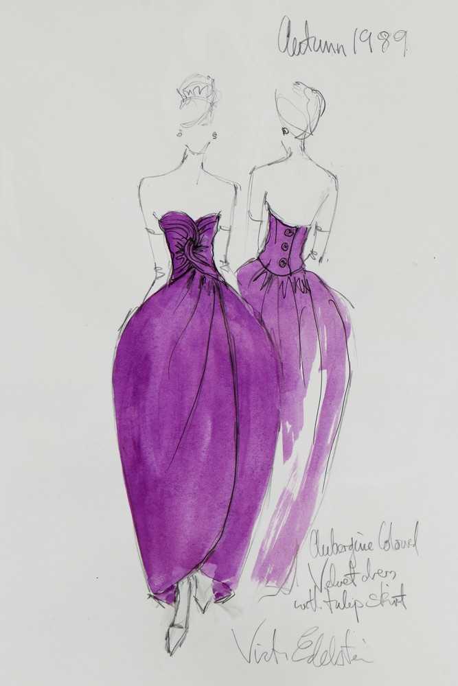 Lot 189 - Victor Edelstein sketch of Princess Diana's...