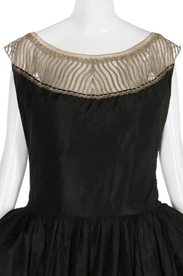 Lot 67 - A Jeanne Lanvin couture black taffeta robe de style, French, Summer 1925