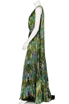 Lot 247 - An Alexander McQueen butterfly-wing print silk evening gown, 'Plato's Atlantis' pre-collection, Spring-Summer 2010