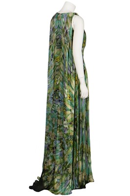 Lot 247 - An Alexander McQueen butterfly-wing print silk evening gown, 'Plato's Atlantis' pre-collection, Spring-Summer 2010