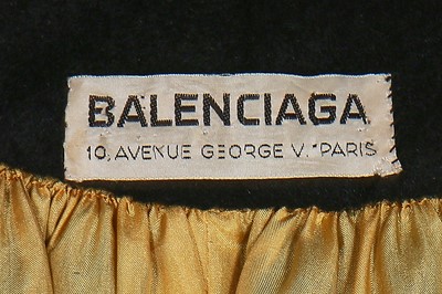 Lot 95 - A Balenciaga black cashmere evening coat, Autumn-Winter 1951