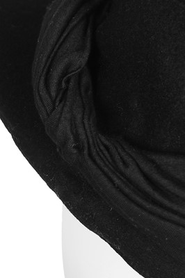Lot 277 - A good and rare Yohji Yamamoto black wool cap, Autumn-Winter 1986-87