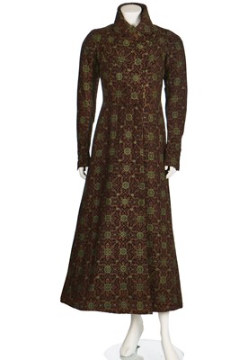 Lot 42 - A fine gentleman's woven wool banyan or nightgown, late 1830s -early 1840s