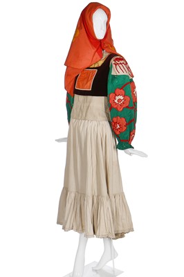 Lot 55 - Diaghilev's Ballets Russes 'Le Coq d'Or' costume elements for a female subject of King Dodon
