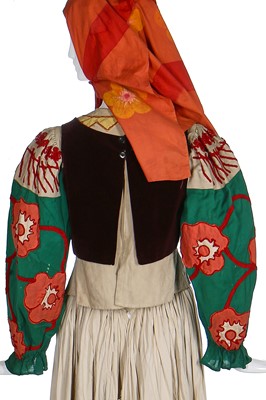 Lot 55 - Diaghilev's Ballets Russes 'Le Coq d'Or' costume elements for a female subject of King Dodon