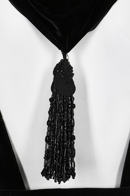 Lot 177 - A Valentino Garavani couture black velvet and ivory satin evening gown, Autumn-Winter 1986/87