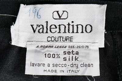 Lot 177 - A Valentino Garavani couture black velvet and ivory satin evening gown, Autumn-Winter 1986/87