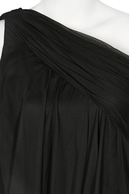 Lot 136 - A Valentino Garavani couture black chiffon evening gown, circa 1969