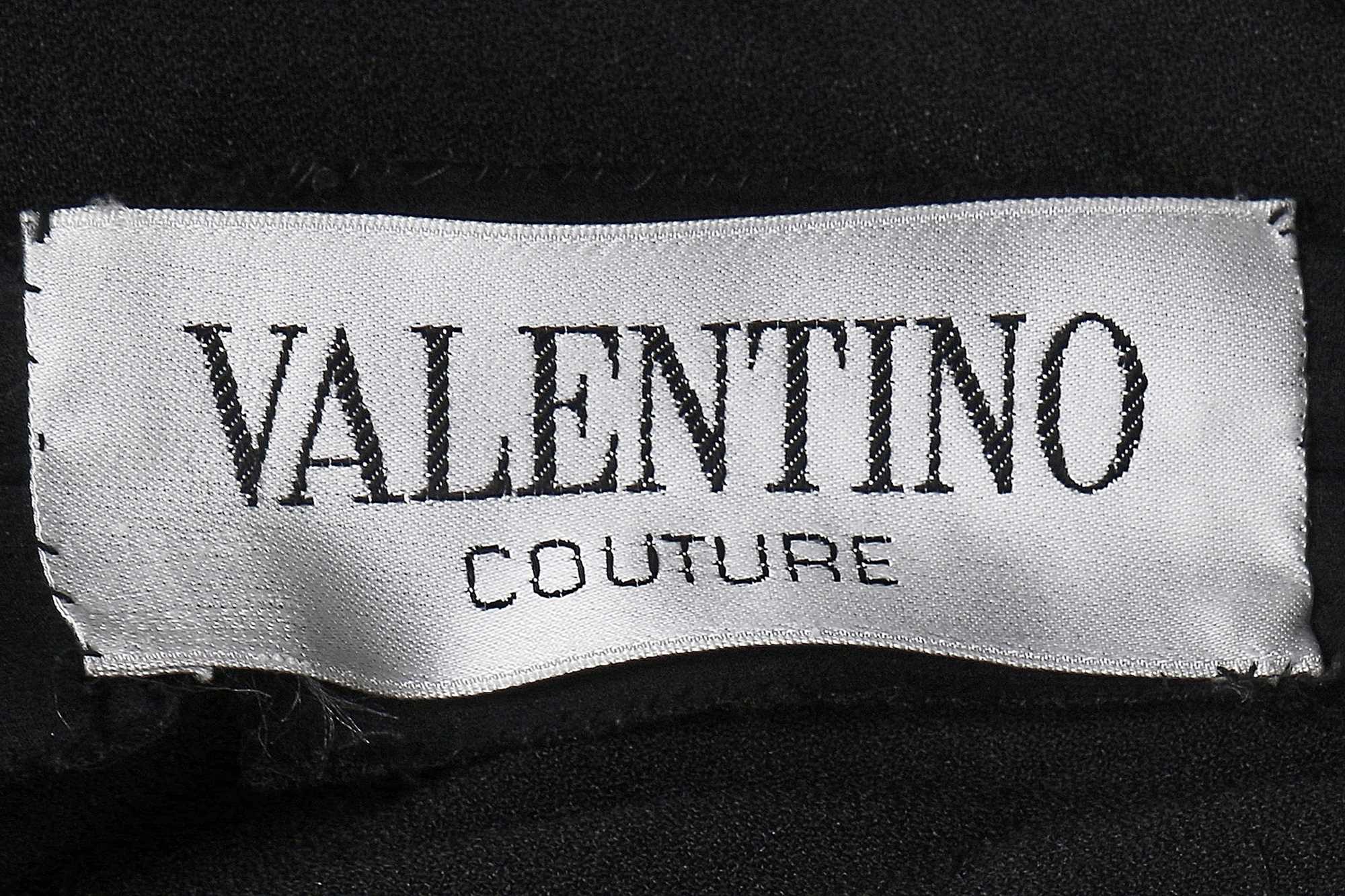 Lot 136 - A Valentino Garavani couture black chiffon