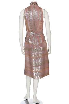 Lot 137 - A Valentino Garavani couture beaded lamé cocktail dress, 1968-69
