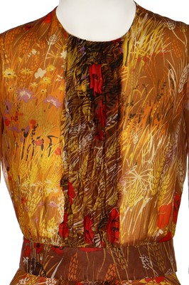 Lot 167 - A Valentino Garavani couture printed organza evening gown, circa 1975