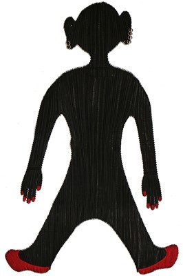Lot 289 - A fine and rare Issey Miyake/Naoki Takizawa black pleated polyester 'monster' bodysuit, Autumn-Winter 2005-06