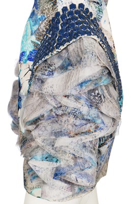 Lot 248 - An Alexander McQueen 'Plato's Atlantis' collection snakeskin print silk dress, Spring/Summer 2010