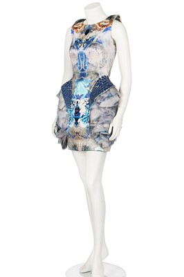 Lot 248 - An Alexander McQueen 'Plato's Atlantis' collection snakeskin print silk dress, Spring/Summer 2010