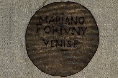 Lot 66 - A Mariano Fortuny stencilled velvet tabard dress, circa 1920