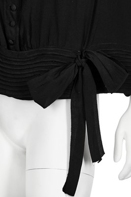 Lot 76 - A Gabrielle Chanel couture black silk crêpe blouse, probably circa 1924