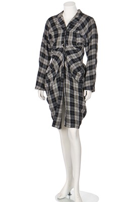 Lot 194 - A John Galliano plaid cotton dress, 'The Rose' collection, Autumn-Winter 1987-88