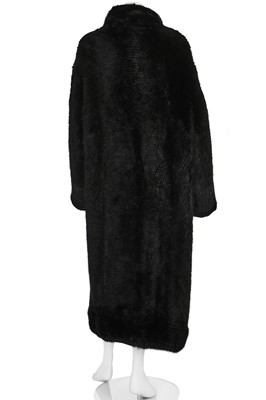 Lot 22 - A Christian Dior knitted black mink coat, 1990s
