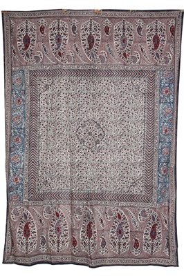 Lot 411 - A large kalimkari printed panel, mid-19th century