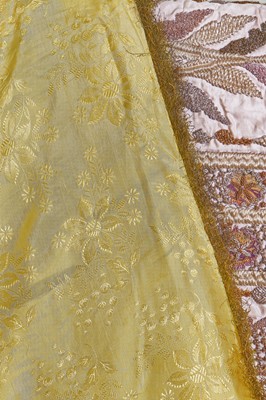 Lot 400 - A good embroidered satin Mehrab panel, Turkish, Ottoman, circa 1900