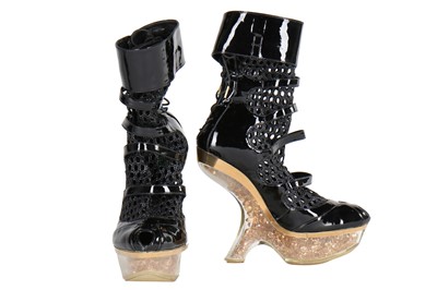 Lot 100 - Alexander McQueen by Sarah Burton 'honey bee' ankle boots, Spring-Summer 2013