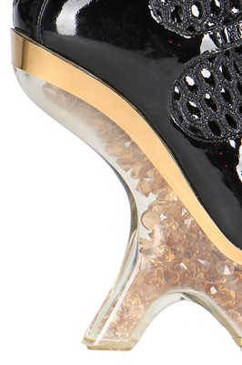 Lot 100 - Alexander McQueen by Sarah Burton 'honey bee' ankle boots, Spring-Summer 2013
