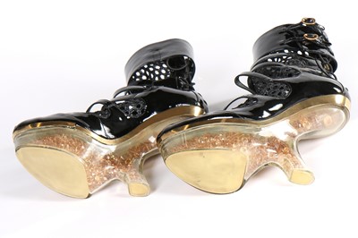Lot 100 - Alexander McQueen by Sarah Burton 'honey bee' ankle boots, Spring-Summer 2013