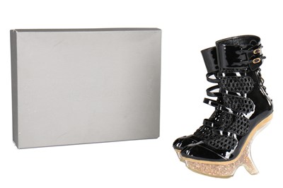 Lot 100 - Alexander McQueen by Sarah Burton 'honey bee' ankle boots, Spring-Summer 2013