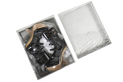 Lot 100 - Alexander McQueen by Sarah Burton 'honey bee' ankle boots, Spring-Summer 2013