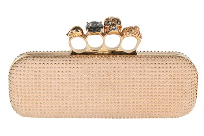 Lot 108 - Alexander McQueen by Sarah Burton gilt studded knuckle-duster clutch, 2011