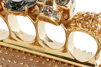 Lot 108 - Alexander McQueen by Sarah Burton gilt studded knuckle-duster clutch, 2011