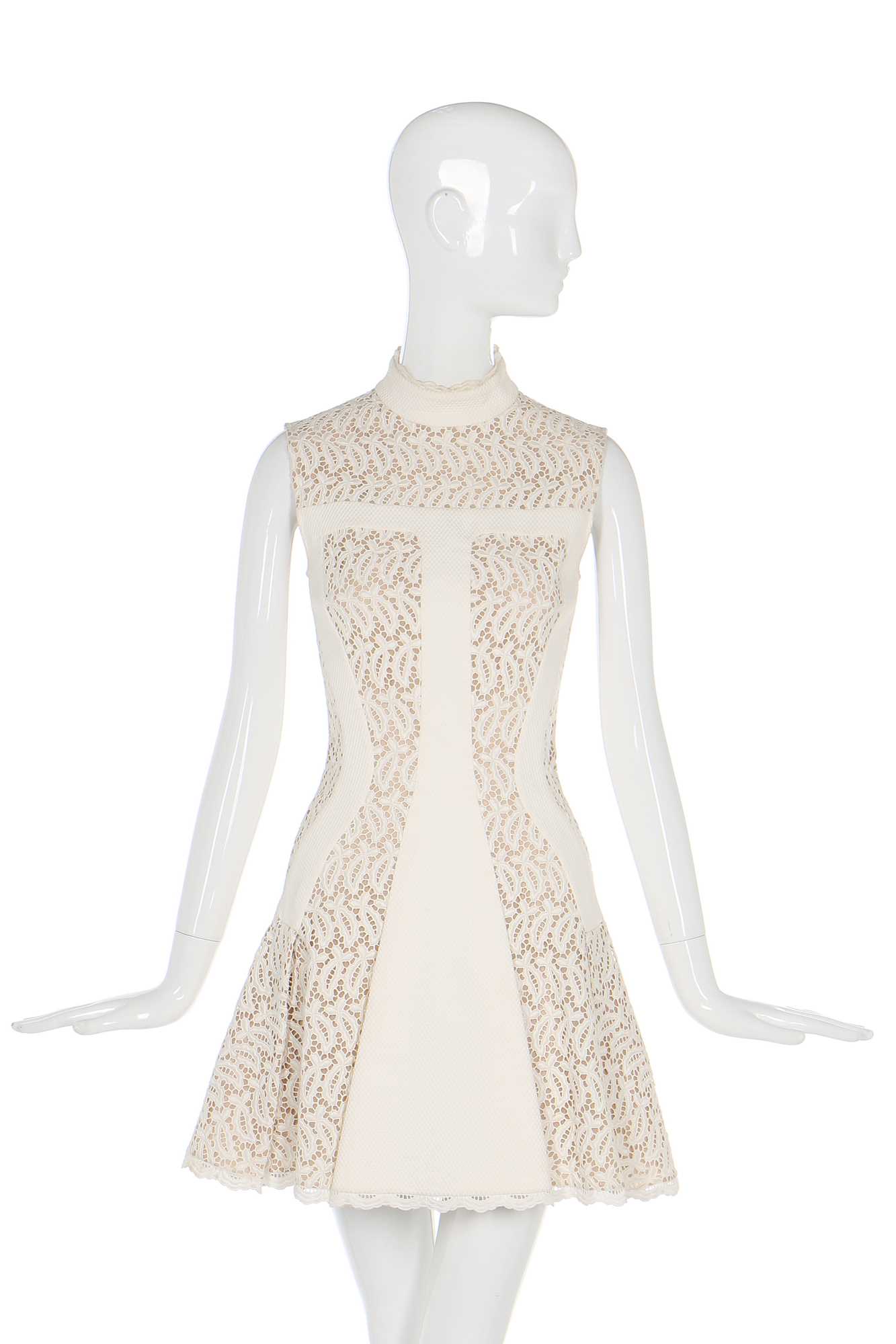 Lot 111 - Alexander McQueen by Sarah Burton white broderie anglaise dress, pre-Fall 2015
