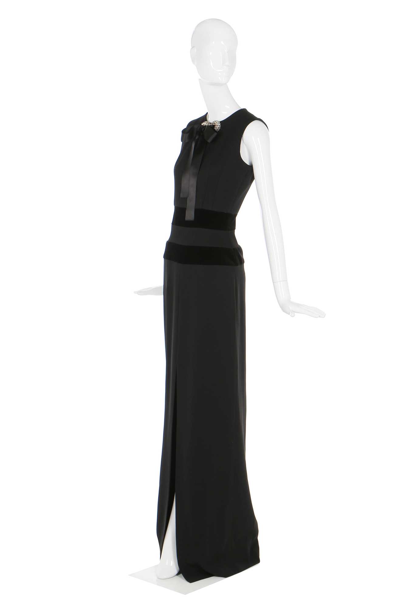 Lot 206 - Alexander McQueen by Sarah Burton black wool crêpe evening gown, Autumn-Winter 2014-15