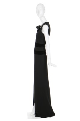 Lot 206 - Alexander McQueen by Sarah Burton black wool crêpe evening gown, Autumn-Winter 2014-15