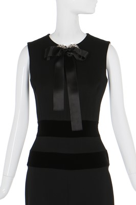 Lot 206 - Alexander McQueen by Sarah Burton black wool crêpe evening gown, Autumn-Winter 2014-15