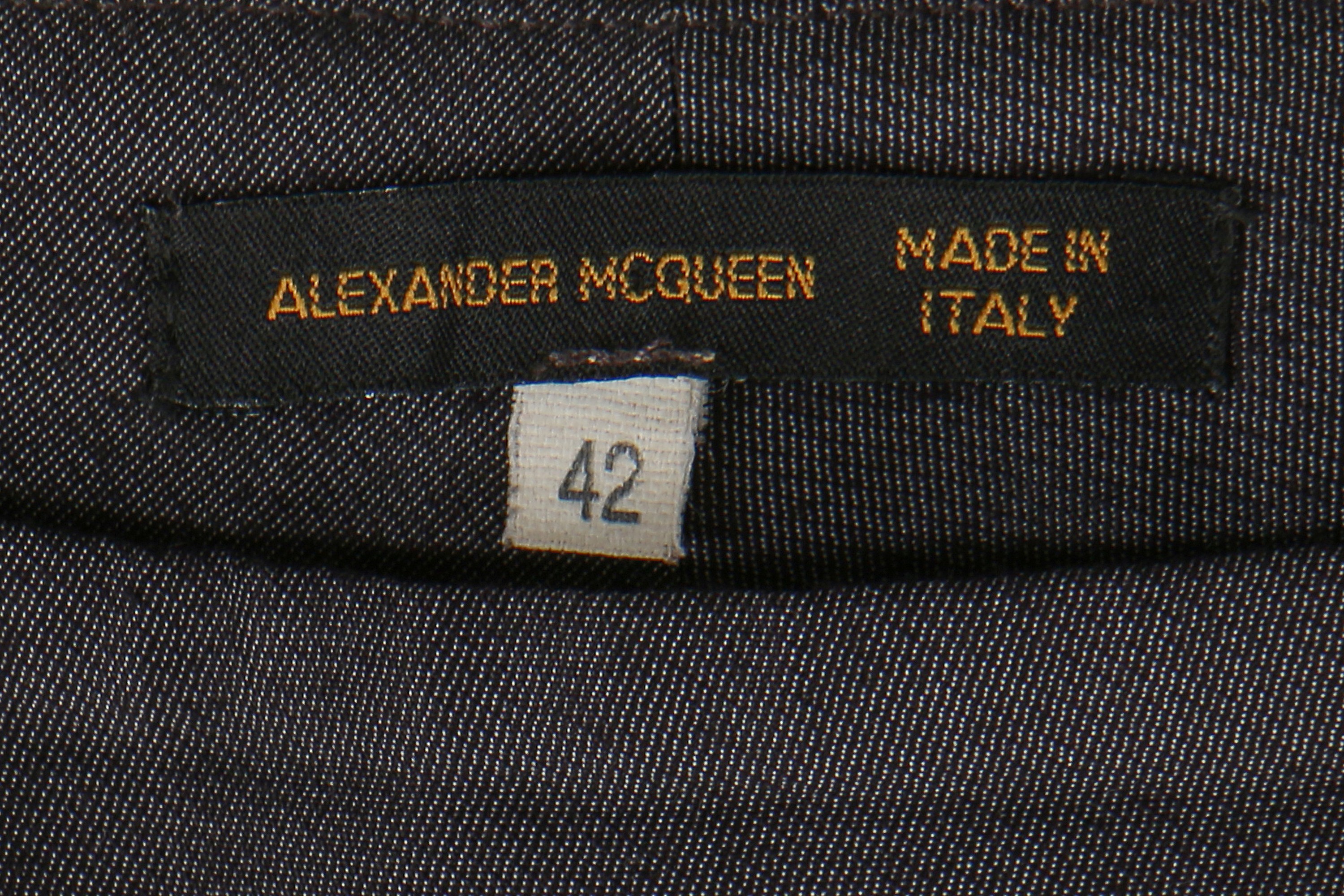 Lot 14 - Alexander McQueen pair of striped, brocaded